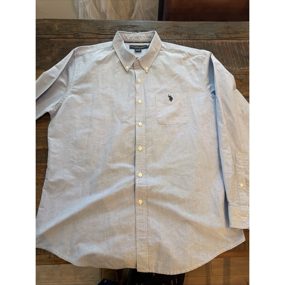 Men's US Polo Assn XL Button Down Men's Shirt Blue!